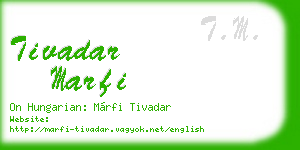 tivadar marfi business card