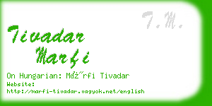 tivadar marfi business card